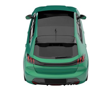 Modern car isolated on white background. 3d rendering - illustration