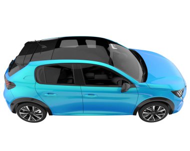 Modern car isolated on white background. 3d rendering - illustration