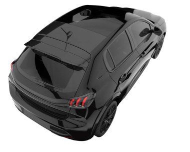 Modern car isolated on white background. 3d rendering - illustration