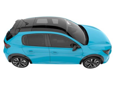 Modern car isolated on white background. 3d rendering - illustration