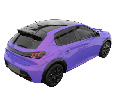 Modern car isolated on white background. 3d rendering - illustration