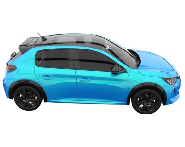 Modern car isolated on white background. 3d rendering - illustration