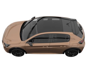 Modern car isolated on white background. 3d rendering - illustration