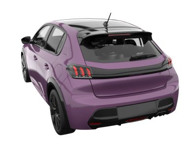 Modern car isolated on white background. 3d rendering - illustration