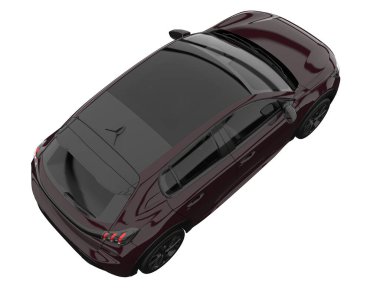 Modern car isolated on white background. 3d rendering - illustration