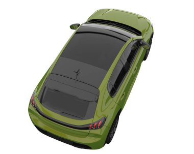 Modern car isolated on white background. 3d rendering - illustration