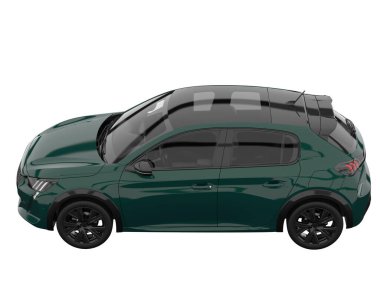 Modern car isolated on white background. 3d rendering - illustration