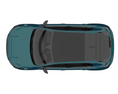 Modern car isolated on white background. 3d rendering - illustration