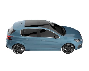 Modern car isolated on white background. 3d rendering - illustration