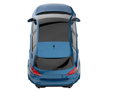Modern car isolated on white background. 3d rendering - illustration