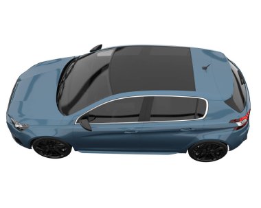 Modern car isolated on white background. 3d rendering - illustration