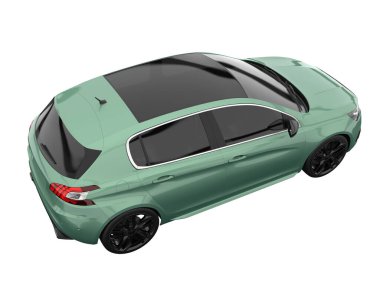 Modern car isolated on white background. 3d rendering - illustration