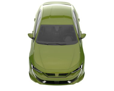 Modern car isolated on white background. 3d rendering - illustration