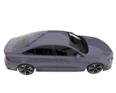 Modern car isolated on white background. 3d rendering - illustration