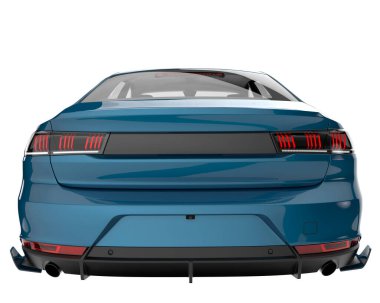 Modern car isolated on white background. 3d rendering - illustration