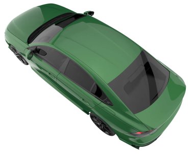 Modern car isolated on white background. 3d rendering - illustration