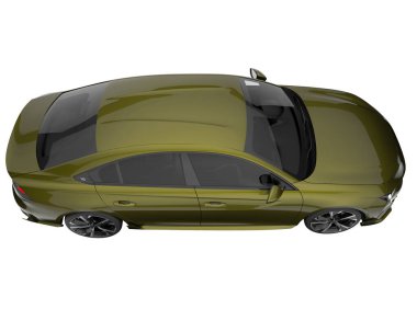 Modern car isolated on white background. 3d rendering - illustration