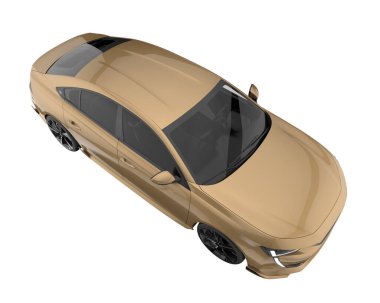 Modern car isolated on white background. 3d rendering - illustration
