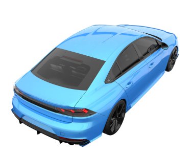 Modern car isolated on white background. 3d rendering - illustration