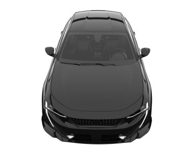 Modern car isolated on white background. 3d rendering - illustration