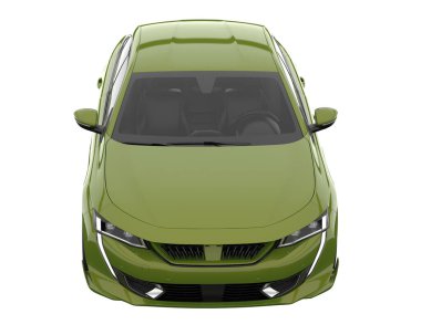 Modern car isolated on white background. 3d rendering - illustration