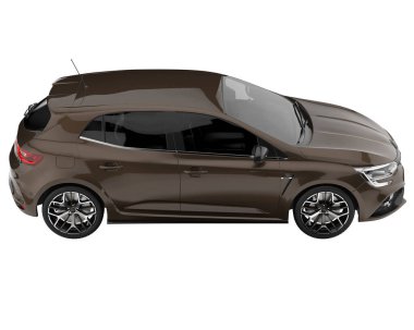 Modern car isolated on white background. 3d rendering - illustration