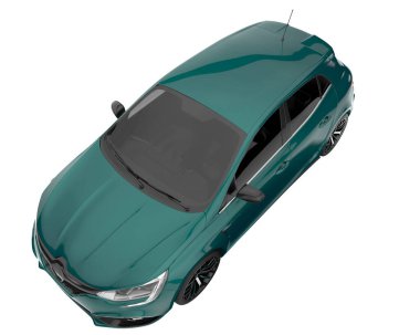 Modern car isolated on white background. 3d rendering - illustration