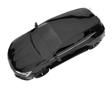 Modern car isolated on white background. 3d rendering - illustration