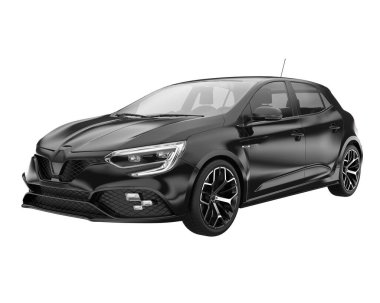 Modern car isolated on white background. 3d rendering - illustration