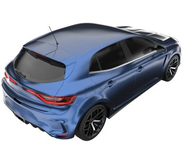 Modern car isolated on white background. 3d rendering - illustration