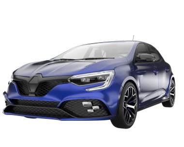 Modern car isolated on white background. 3d rendering - illustration