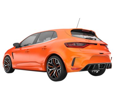 Modern car isolated on white background. 3d rendering - illustration