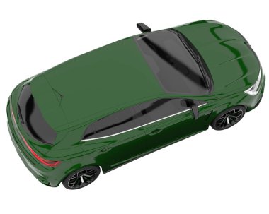 Modern car isolated on white background. 3d rendering - illustration