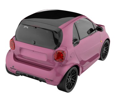 Modern car isolated on white background. 3d rendering - illustration