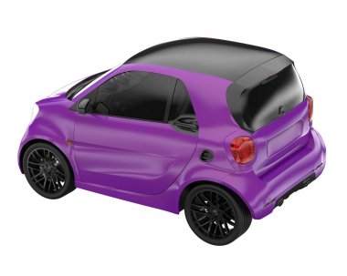 Modern car isolated on white background. 3d rendering - illustration