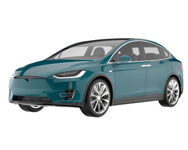 Modern car isolated on white background. 3d rendering - illustration