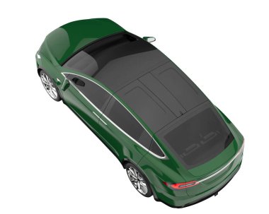 Modern car isolated on white background. 3d rendering - illustration