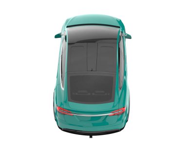 Modern car isolated on white background. 3d rendering - illustration