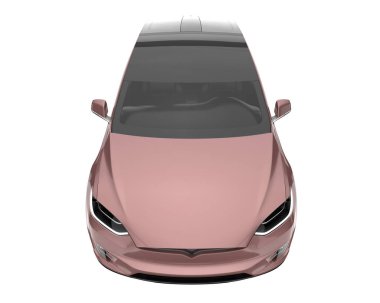 Modern car isolated on white background. 3d rendering - illustration