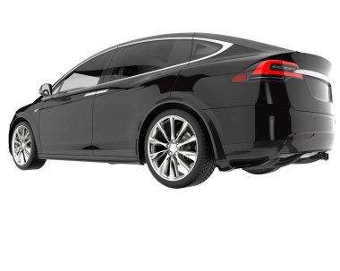 Modern car isolated on white background. 3d rendering - illustration