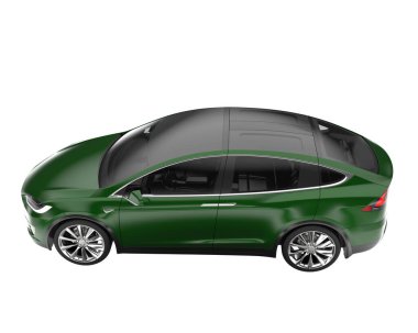 Modern car isolated on white background. 3d rendering - illustration