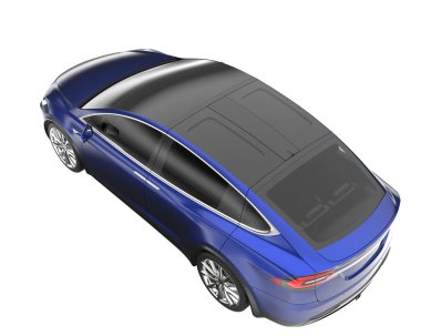 Modern car isolated on white background. 3d rendering - illustration