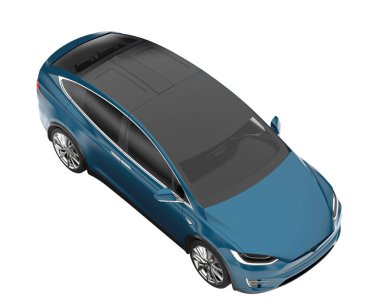 Modern car isolated on white background. 3d rendering - illustration