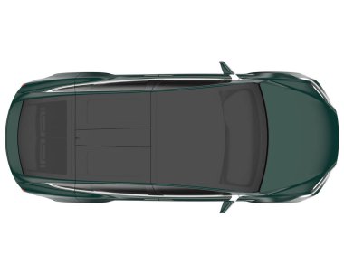 Modern car isolated on white background. 3d rendering - illustration