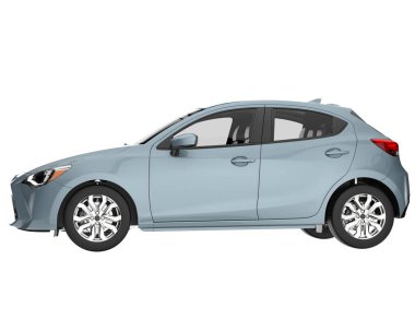 Modern car isolated on white background. 3d rendering - illustration