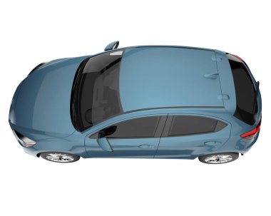 Modern car isolated on white background. 3d rendering - illustration