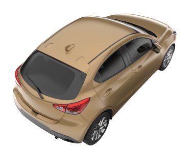 Modern car isolated on white background. 3d rendering - illustration