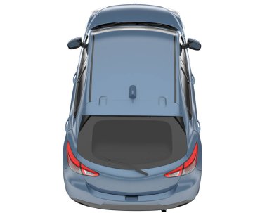 Modern car isolated on white background. 3d rendering - illustration