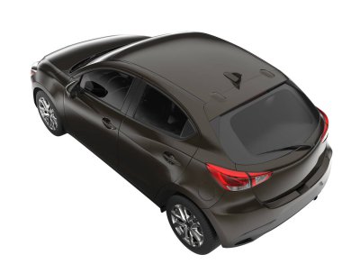 Modern car isolated on white background. 3d rendering - illustration