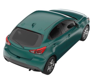 Modern car isolated on white background. 3d rendering - illustration